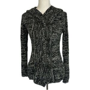 Effeci Hooded Marked Knit Cardigan Sweater Size S Bella Swan Y2K Preppy Indie